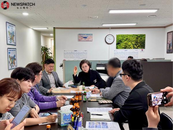▲매산초 통학로 개선을 위한 간담회