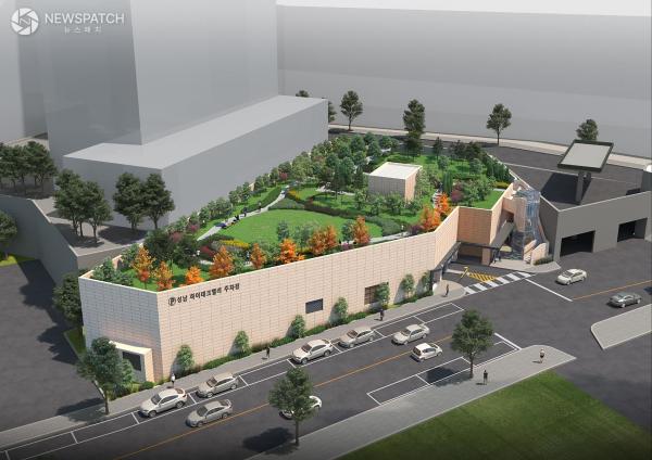 ▲기업혁신과-성남하이테크밸리 주차장 및 소공원 건립공사 조감도 / 사진제공=성남시