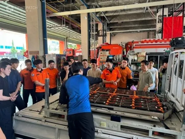 친환경차 특별구조훈련/[사진제공=화성소방서]