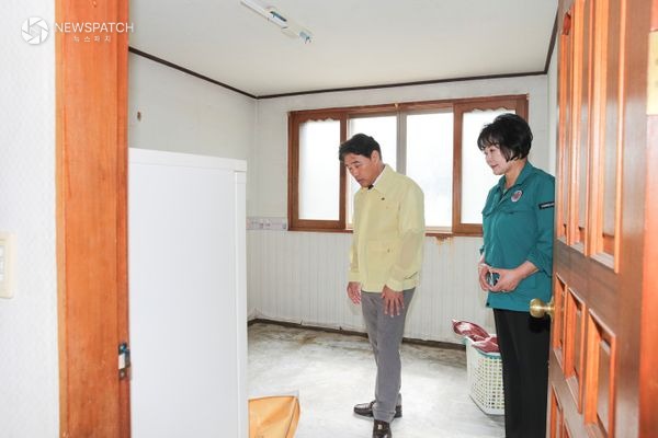 ▲수해복구 현장방문