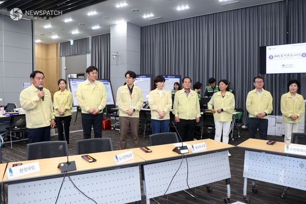 ▲수원특례시의회 의장단, 을지연습장 방문해 근무자 격려