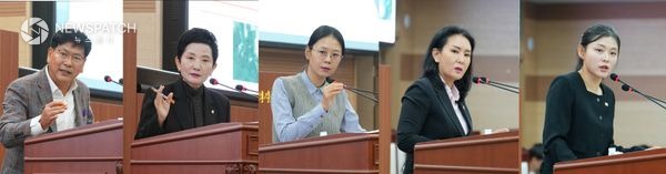 ▲ 아산시의회 임시회 시정질문 / 사진제공=아산시의회