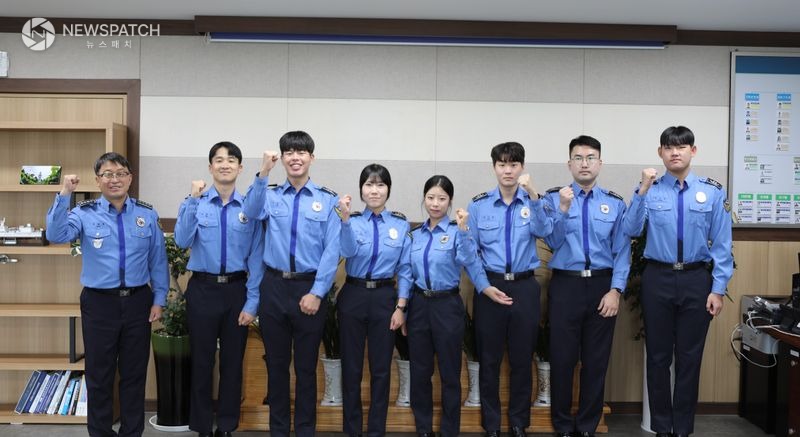 ▲우채명 서장 제252기 신임경찰 / 사진제공=평택해경