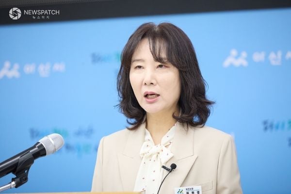 ▲아산시 보건소 시정브리핑 / 사진제공=아산시