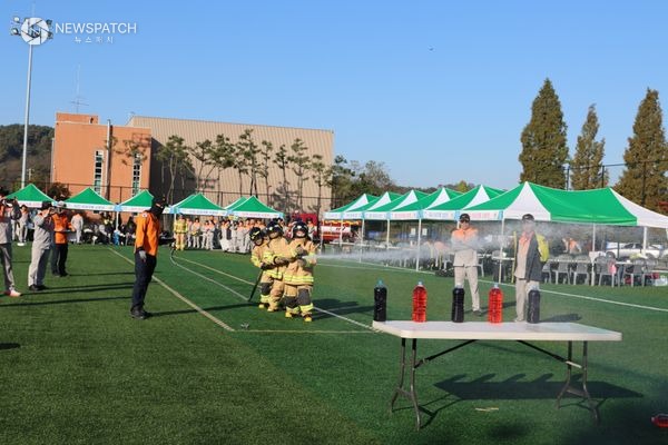 ▲소방기술경연대회 시연 / 사진제공=화성소방서