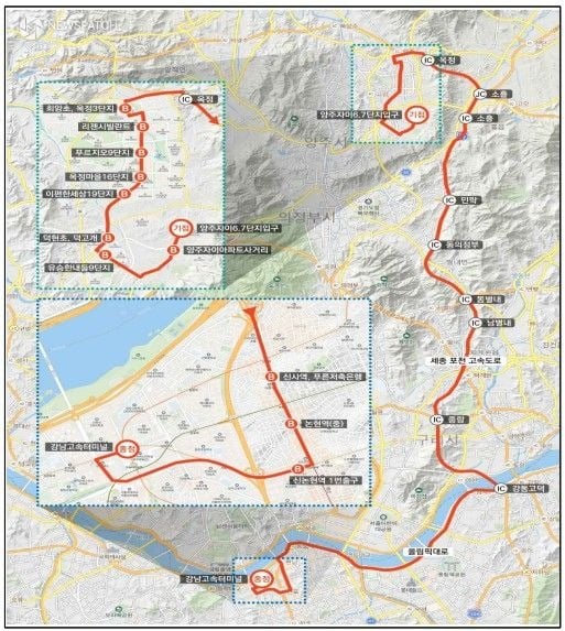 ▲양주~강남 직행 광역버스 신설 확정