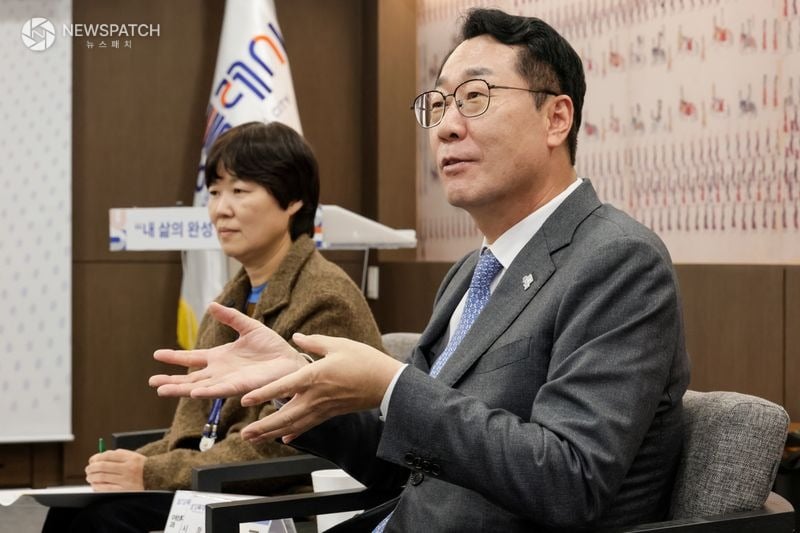 ▲정명근 화성특례시장이 협약식 당위성에 대한 발언 / 사진제공=화성특례시