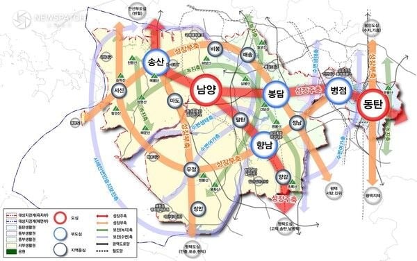 ▲2040년 도시공간구조 구상도