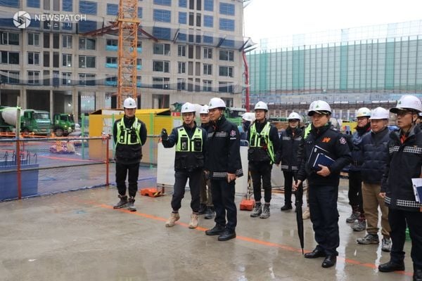 ▲광명5R구역 대형 공사장 관서장 현장안전지도 실시