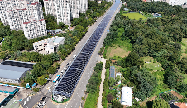 ▲대야지하차도 방음터널일체형 태양광발전소