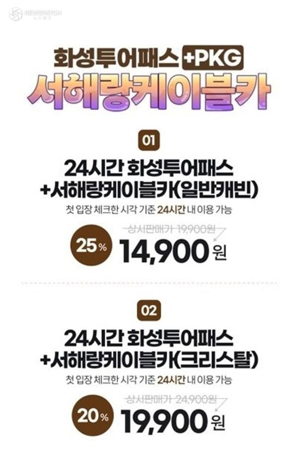 ▲화성투어패스 서해랑케이블카 PKG 할인 이벤트