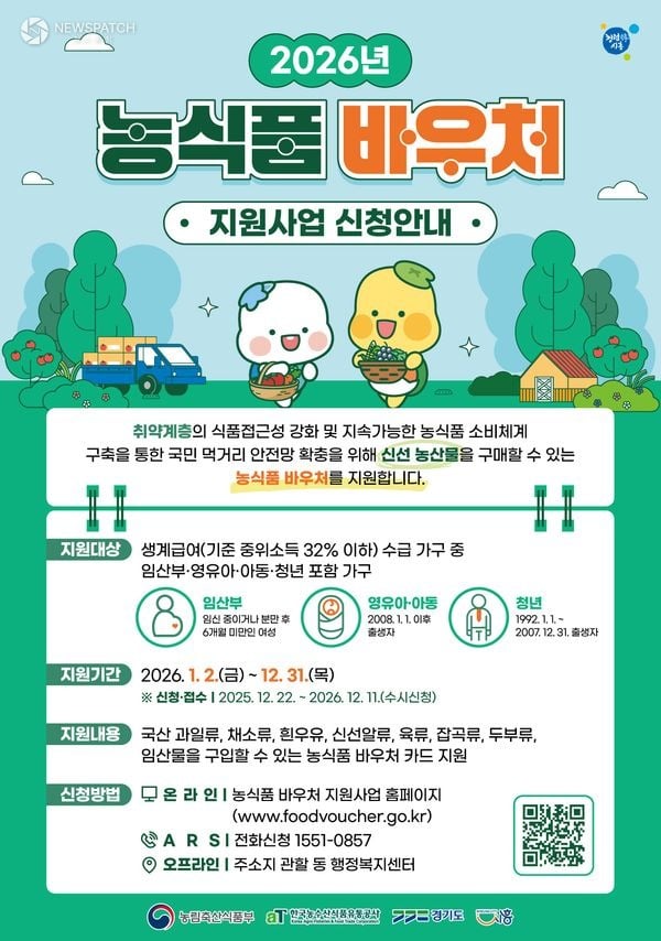 ▲'2026년 농식품 바우처 지원사업 신청안내' 포스터