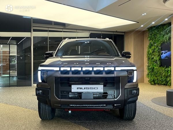 ▲KG 모빌리티가 공개한 신형 픽업 ‘무쏘(MUSSO)’