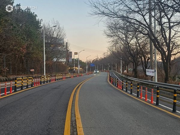 ▲청계산로 자전거도로 1.9㎞ 구간 도로 안전시설물 설치