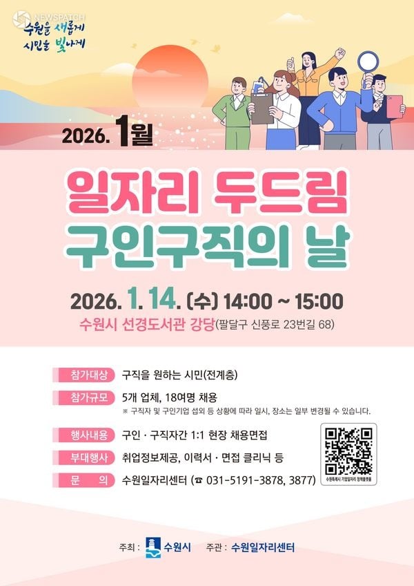 ▲ 수원특례시, 1월‘일자리 두드림 구인·구직의 날’개최