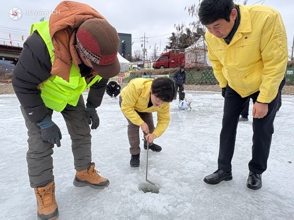▲가평군, 겨울철 축제장 ‘얼음 안전’ 집중 점검