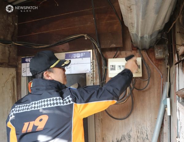 ▲판자촌 현장안전지도