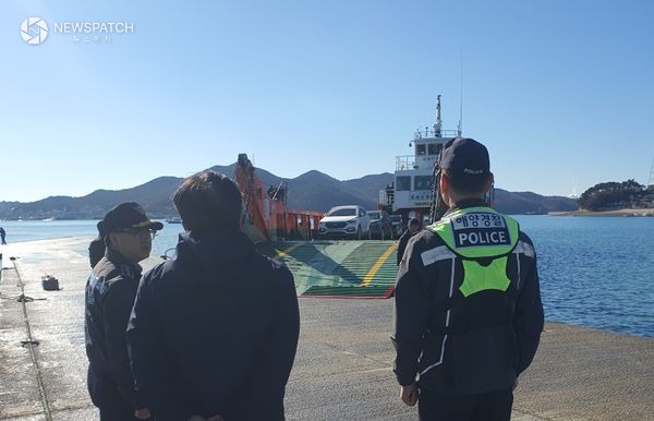 ▲우채명 서장, 도비도항 방문 도선 안전점검 실시