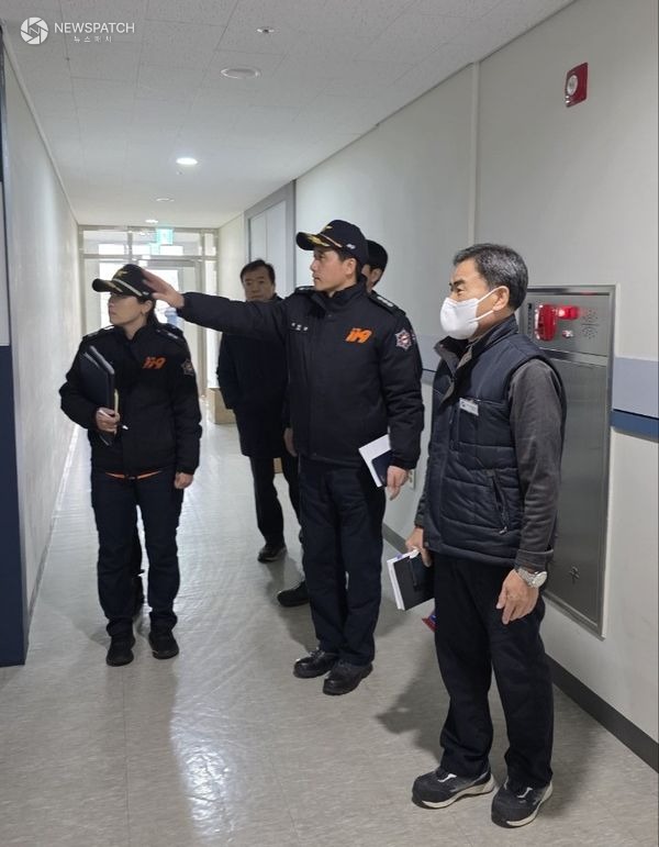 ▲피난시설 현장안전지도