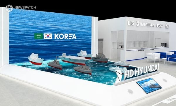 ▲8일(일)부터 12일(목)까지 사우디아라비아 수도 리야드(Riyadh)에서 열리는 ‘WDS 2026’의 HD현대중공업 부스 조감도