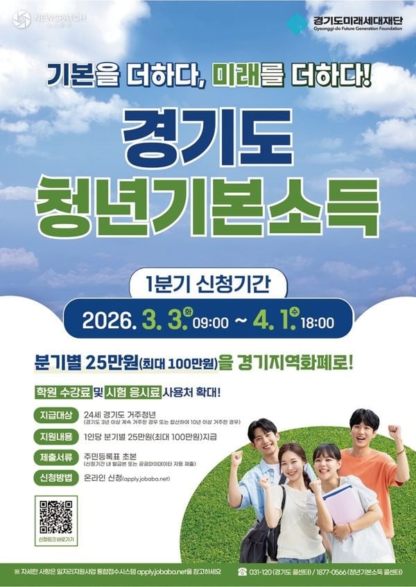 ▲경기도 청년기본소득 포스터 / 포스터제공=