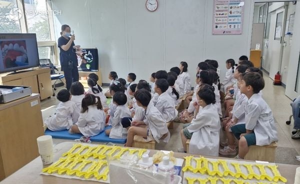 ▲지난해 미취학 아동을 대상으로 진행한 구강건강교실