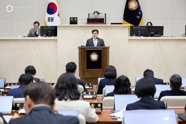 ▲제301회 임시회 제1차 본회의-교섭단체 대표연설 .임현수 의원 / 사진제공=