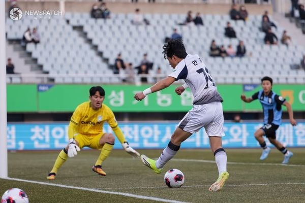 ▲경기 중 컷백을 시도하는 안주완 선수 / 사진제공=