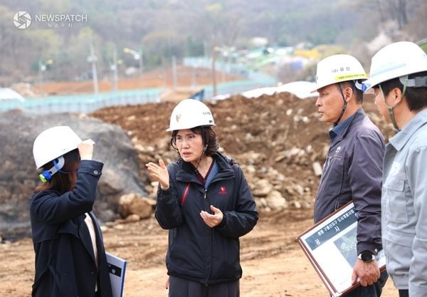 ▲ 최혜민 광명시장 권한대행, 구름산지구 도시개발사업 현장 점검 / 사진=광명시