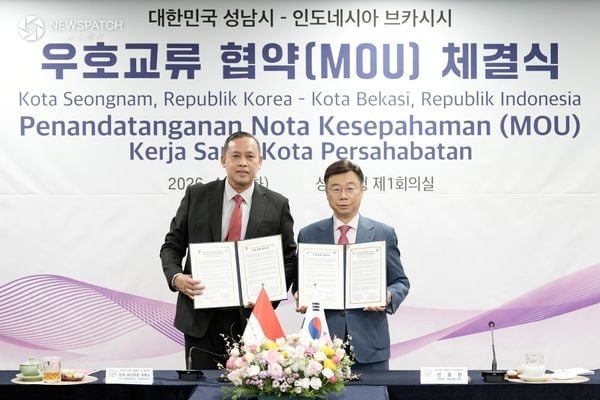 ▲ 신상진 성남시장, 트리 아디안토 자효노 브카시 시장 / 사진=성남시