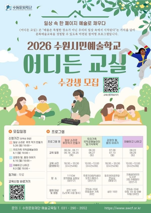 ▲ 수원시민예술학교 포스터