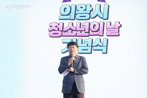 ▲ 4회 의왕유스페스타 안치권 부시장 축사 / 사진=의왕시