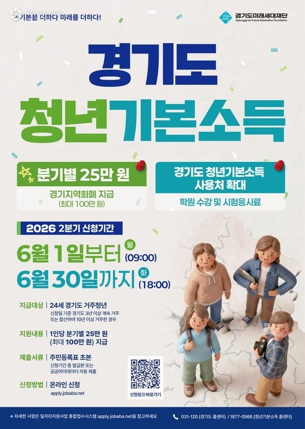 ▲ 2026년 2분기 청년기본소득 / 포스터=광명시