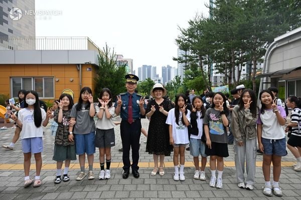 ▲ 용죽초 학교안전 캠페인 