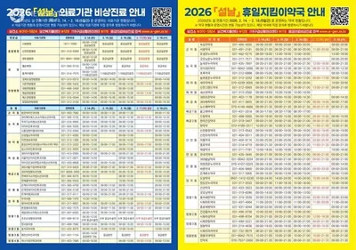 시흥시, 연휴 기간 비상진료체계 의료 공백 최소화