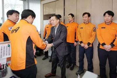 이재준 수원특례시장, 설 연휴에 근무하는 이들 방문해 격려