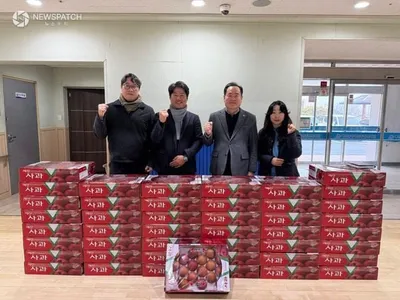 예산군 ‘에스피네이쳐 예산사업소’, 설 명절 사과 후원