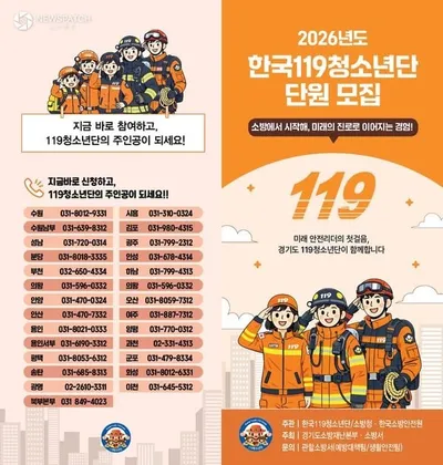 화성소방서, 119청소년단 신규 단원 모집