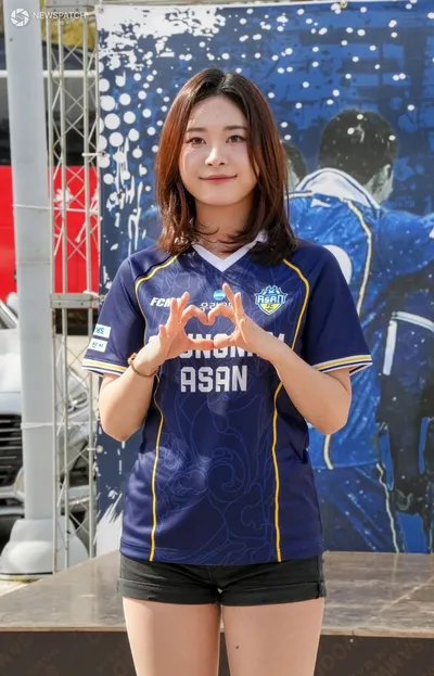 우혜원 치어리더,  ' 깜찍한 손하트 '