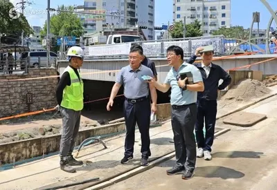 황규돈 팔달구청장, 우기 대비 공사 현장 안전 점검