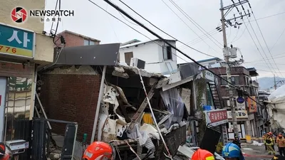성남 주택 붕괴, 폭설 47년 된 건물 완전 붕괴, 인명피해 없어... 당국 정확한 원인 조사 중